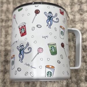 NEW! Roller Rabbit x Starbucks, steel mug holiday 2025